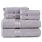 Hastings Home Hastings Home 100% Cotton Hotel 6 Piece Towel Set - Silver 189181IMB - alternate 3